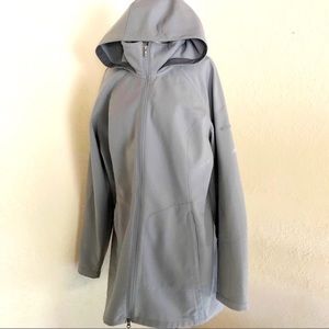 Columbia Grey Long Hooded Jacket XL